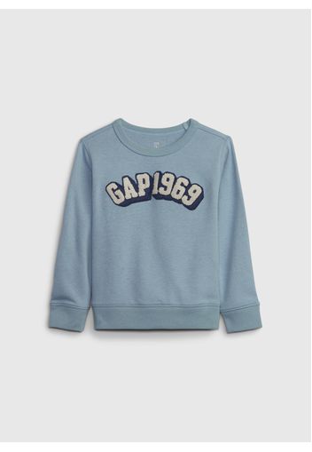 GAP - Felpa in French Terry con patch logo, Uomo, Azzurro, Taglia 12-18M\74-80