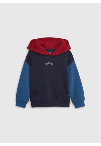 GAP - Felpa color block con cappuccio e logo, Uomo, Multicolor, Taglia 18-24M\80-86