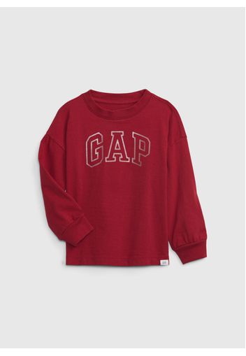 GAP - T-shirt con stampa logo in foil, Uomo, Rosso, Taglia 3Y\98