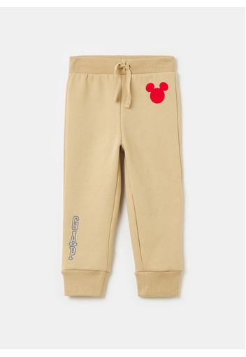 GAP - Joggers in felpa con stampa Disney Topolino, Uomo, Beige, Taglia 18-24M\80-86