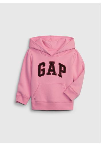 GAP - Felpa con cappuccio e stampa logo, Donna, Rosa, Taglia 3Y\98