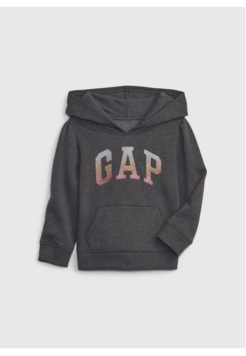 GAP - Felpa con cappuccio e stampa logo, Donna, Grigio, Taglia 4Y\104