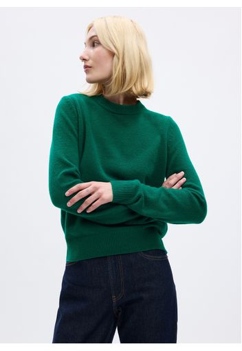 GAP - Pullover con scollo rotondo, Donna, Verde, Taglia M