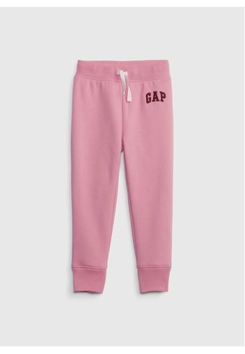 GAP - Joggers in cotone con coulisse e logo, Donna, Rosa, Taglia 4Y\104