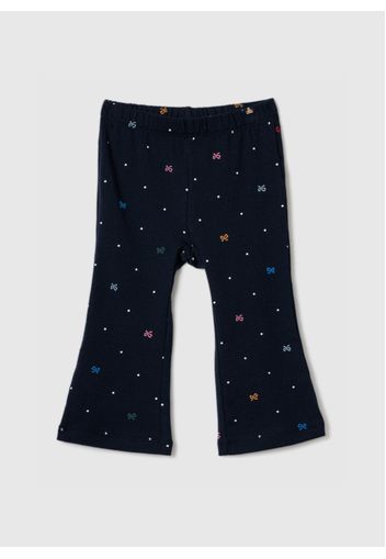 GAP - Leggings flare fit con stampa all-over, Donna, Blu, Taglia 18-24M\80-86