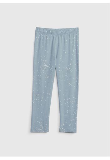 GAP - Leggings in cotone stretch con stampa, Donna, Azzurro, Taglia 18-24M\80-86