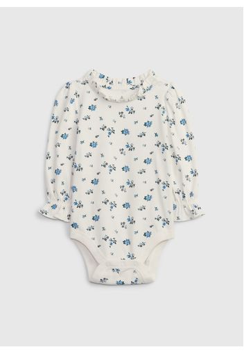 GAP - Body in cotone bio con rouches, Donna, Bianco, Taglia 18-24M\80-86