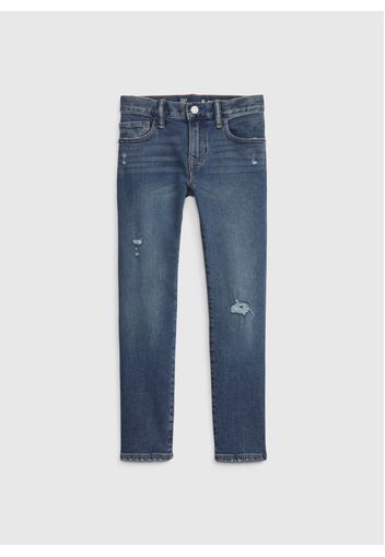 GAP - Jeans slim fit con scoloriture e abrasioni, Uomo, Denim, Taglia 12Y\152