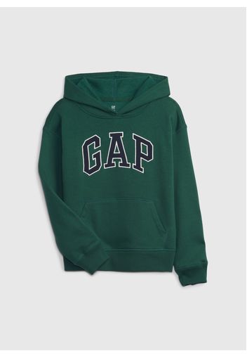 GAP - Felpa con cappuccio e patch logo, Uomo, Verde, Taglia XXL\164-176