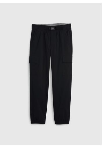 GAP - Joggers cargo con fibbia a scatto, Uomo, Nero, Taglia L\140-146