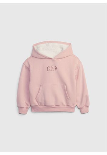 GAP - Felpa con cappuccio interno in sherpa, Donna, Rosa, Taglia S\116-122