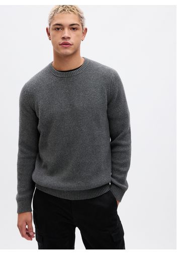 GAP - Pullover con scollo rotondo, Uomo, Grigio, Taglia S