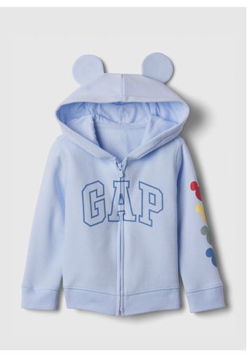 GAP - Full-zip con cappuccio stampa Disney Topolino e logo, Uomo, Viola lilla, Taglia 5Y/110