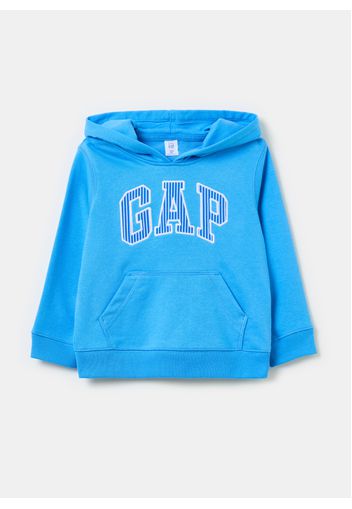 GAP - Felpa con cappuccio e patch logo, Uomo, Azzurro celeste, Taglia 6-12M/62-74