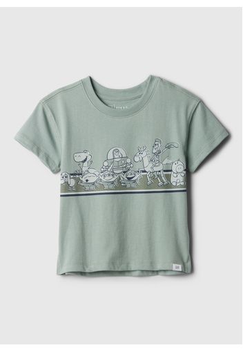 GAP - T-shirt con stampa Disney Pixar Toy Story, Uomo, Verde salvia, Taglia 18-24M/80-86