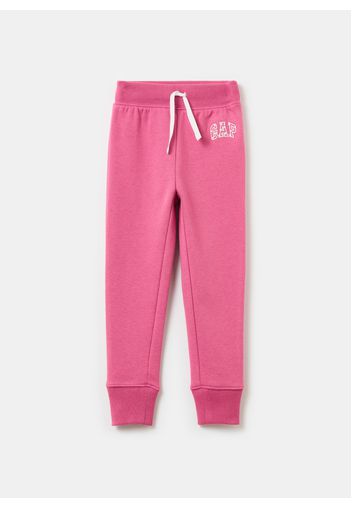 GAP - Joggers con ricamo logo e fiorellini, Donna, Rosa lampone, Taglia 6-12M/62-74