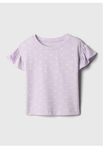 GAP - T-shirt stampata con maniche ad aletta, Donna, Viola lavanda, Taglia 6-12M/62-74