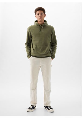 GAP - Felpa a fiori con ricamo logo, Uomo, Verde militare, Taglia M