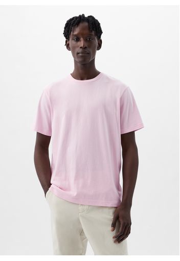 GAP - T-shirt girocollo in cotone, Uomo, Rosa chiaro, Taglia XS