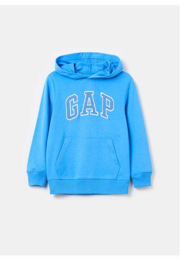 GAP - Felpa in French Terry con ricamo logo, Uomo, Azzurro, Taglia XS/104-108