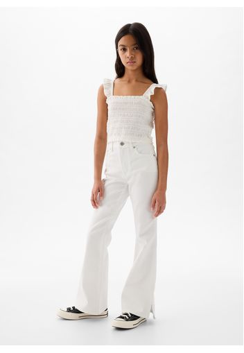 GAP - Jeans flare fit cinque tasche, Donna, Bianco ottico, Taglia 10Y;140-146