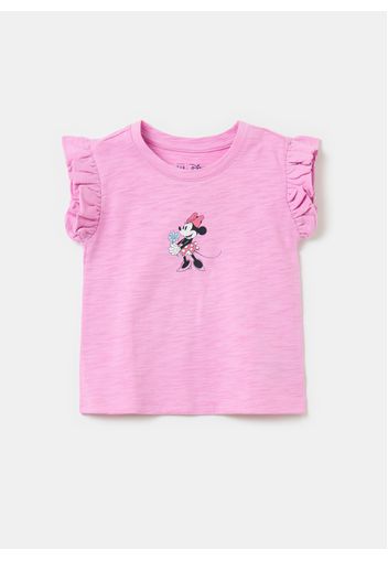 GAP - T-shirt in cotone con stampa Disney Minnie, Donna, Rosa, Taglia 4Y/104