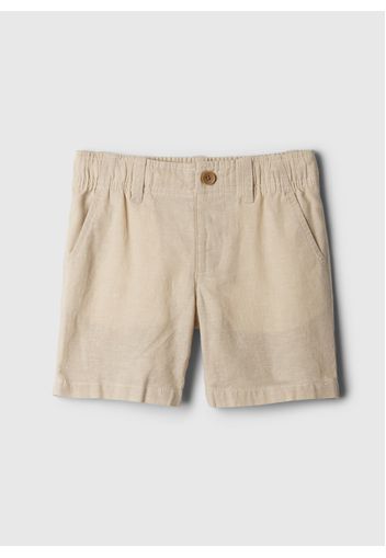 GAP - Shorts in lino e viscosa, Uomo, Beige chiaro, Taglia 2Y/92