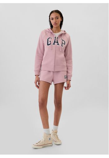 GAP - Felpa con cappuccio ricamo logo, Donna, Rosa polveroso, Taglia XS