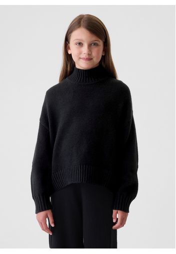 GAP - Pullover oversize mock neck, Donna, Nero, Taglia S/116-122