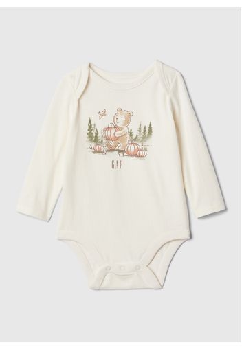 GAP - Body in cotone con stampa orsetto e lettering, Bianco stampa 2, Taglia 0-3M/50-56