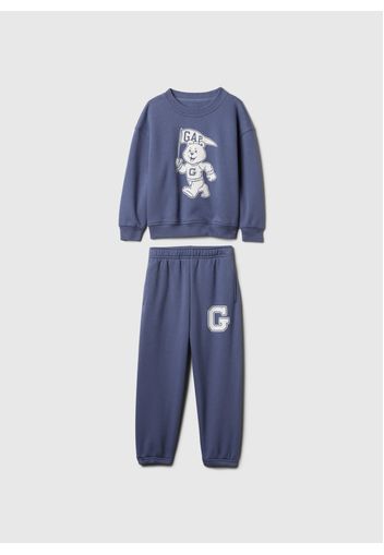 GAP - Jogging set con stampa orsetto e logo, Uomo, Blu avio, Taglia 6-12M/62-74