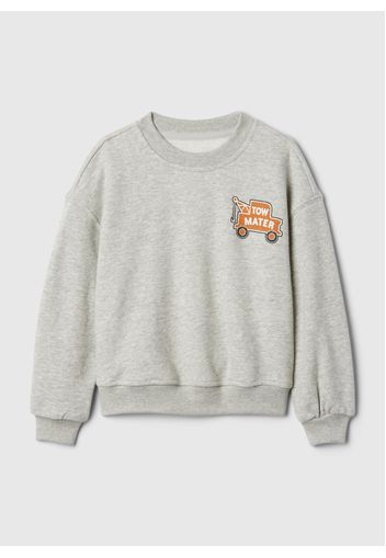 GAP - Felpa in French Terry con stampa Cars, Uomo, Grigio chiaro melange, Taglia 6-12M/62-74