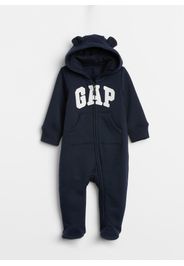 GAP - Tutina intera con piedini e cappuccio, Blu, Taglia 0-3M