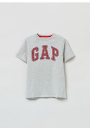 GAP - T-shirt girocollo con stampa logo vintage, Uomo, Grigio, Taglia S