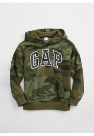 GAP - Felpa camouflage con cappuccio e logo, Uomo, Verde, Taglia XL