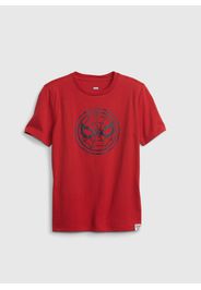 GAP - T-shirt in cotone con stampa Spider-Man, Uomo, Rosso, Taglia S