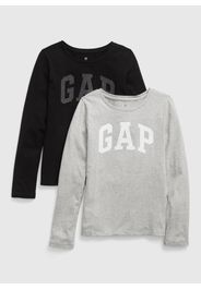 GAP - Bipack t-shirt a maniche lunghe con stampa, Donna, Multicolor, Taglia L