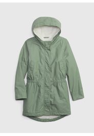 GAP - Parka con interno in sherpa, Donna, Verde, Taglia XS