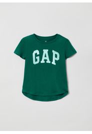 GAP - T-shirt in cotone con logo di paillettes, Donna, Verde, Taglia XL