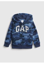 GAP - Full-zip in felpa camouflage, Uomo, Blu, Taglia 12-18