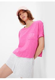 GAP - Top pigiama in slub jersey con tasca, Donna, Rosa, Taglia L