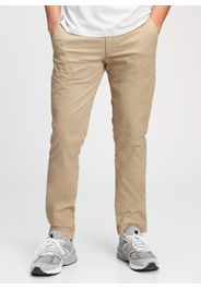 GAP - Pantaloni slim fit in cotone stretch, Uomo, Beige, Taglia 36X34