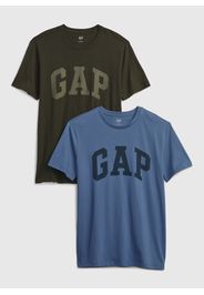 GAP - Bipack t-shirt in cotone con stampa logo, Uomo, Multicolor, Taglia S