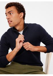 GAP - Pullover in lana merino con collo half-zip, Uomo, Blu, Taglia L