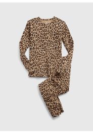 GAP - Pigiama lungo con fantasia animalier, Donna, Multicolor, Taglia 8