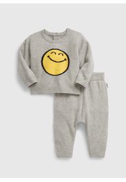 GAP - Set maglia e pantaloni Smiley®, Grigio, Taglia 0-3M