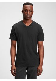 GAP - T-shirt in cotone con scollo a V, Uomo, Nero, Taglia XS