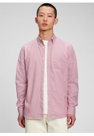 GAP - Camicia regular fit effetto fiammato, Uomo, Rosa, Taglia S