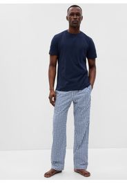 GAP - Pantalone pigiama lungo in cotone vichy, Uomo, Multicolor, Taglia S
