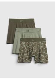 GAP - Tripack boxer stretch fantasia camouflage, Uomo, Multicolor, Taglia S